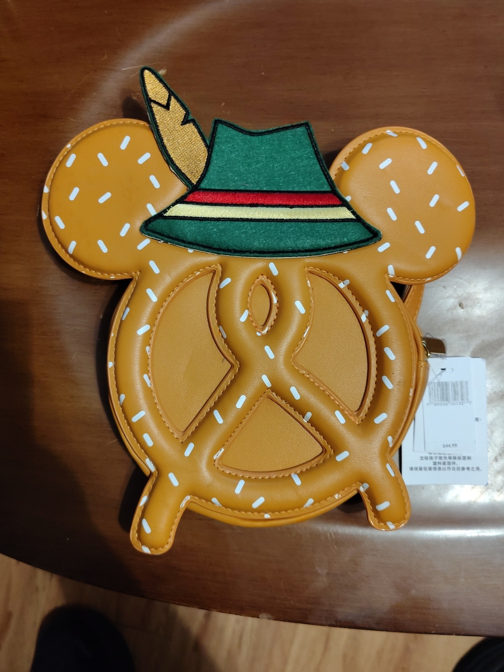 Disney Epcot Oktoberfest Mickey Pretzel Crossbody Bag